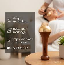 Kansa Wooden Face & Foot Massager | Handheld Self-Care Tool