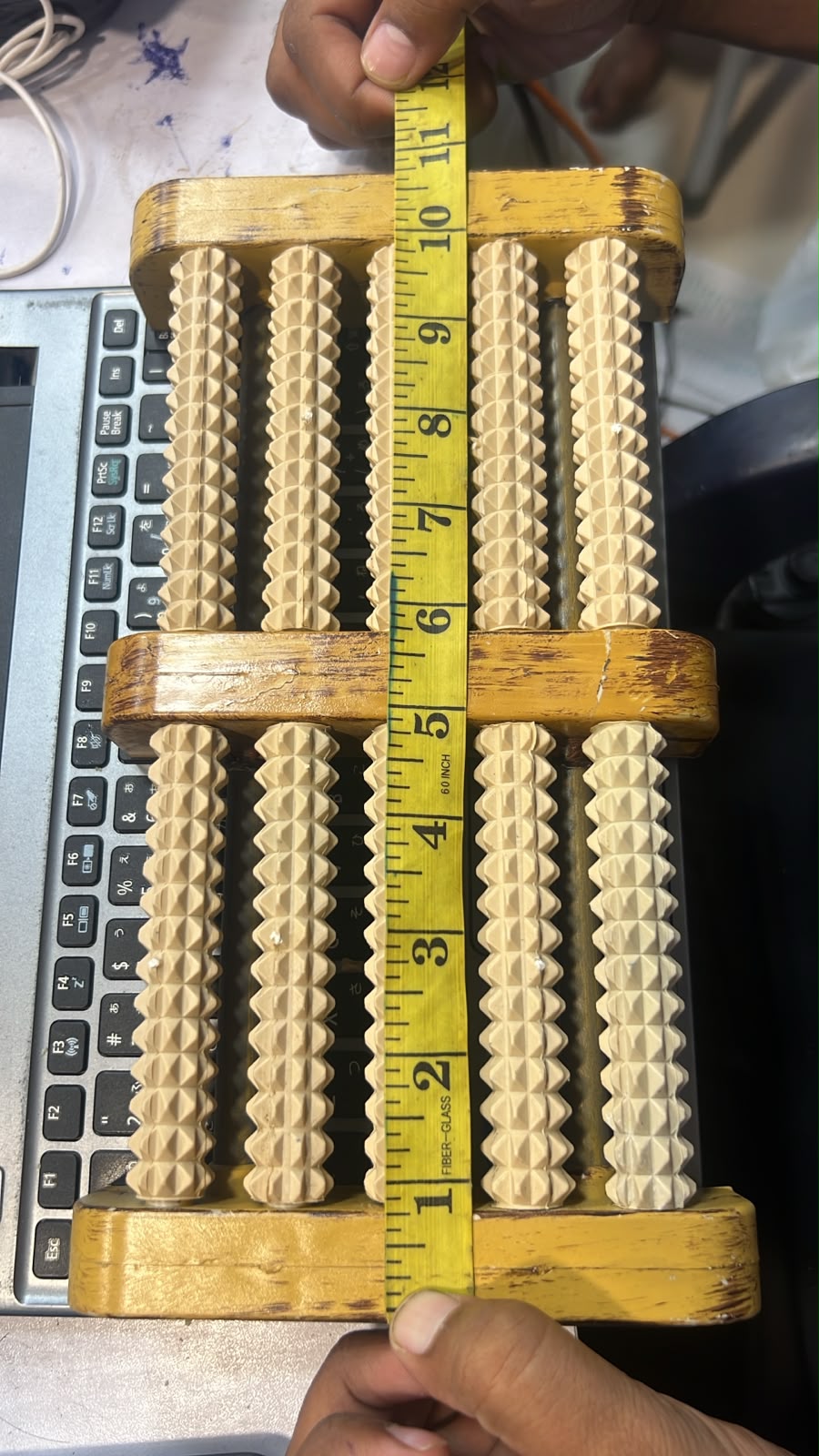 Wooden Foot Roller Massager | 10 Roller Sticks, Compact