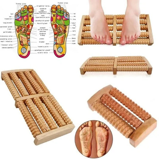 Wooden Foot Roller Massager | 10 Roller Sticks, Compact